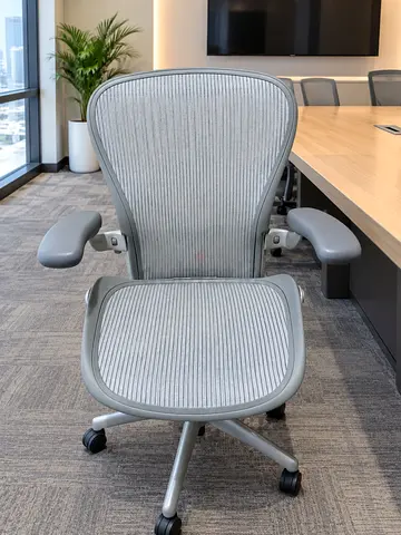 Herman Miller Ergonomic Grey Office Chair - Mesh Back and Adjustable Arms