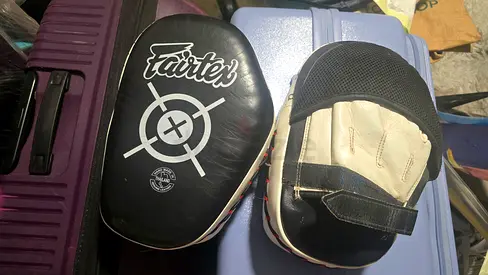 Fairtex Pair of used kick pads / focus mitts for boxing training