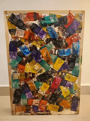 ​Authentic Arman Signed Resin Art Piece – Paint Tubes Accumulation (E.A. 3/20)