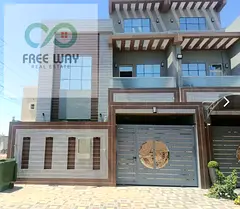 Villa for rent in Al Yasmin: 6 bedrooms, including master rooms, living room, kitchen, 2 parking spa