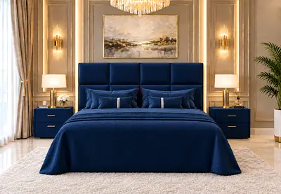 Brand New upholstered king bed with padded headboard storage bed and king size bed modern frame