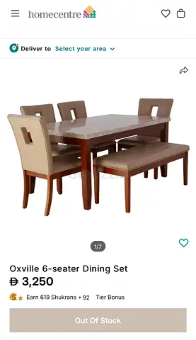 Oxville 6-seater Dining set