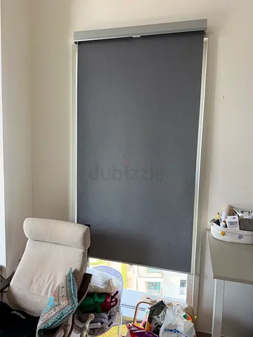 FRIDANS Block-out roller blind, grey, 100x195 cm