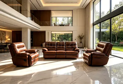 Sofa Leather Recliner 5 Seater