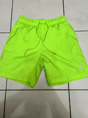 Neon green Jordan swim/board shorts, size approx M