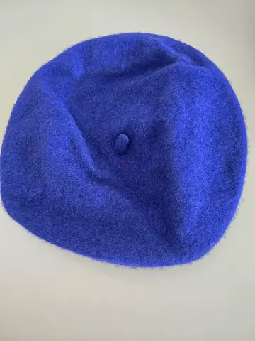 Blue wool beret