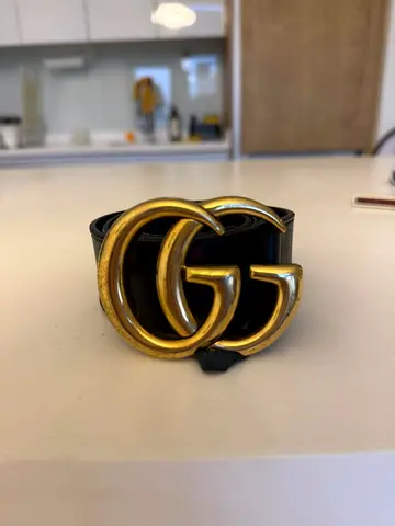 Gucci mens belt real