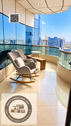 Fully Furnished 2BR | Open View Balcony | Conquer Towers | Ajman