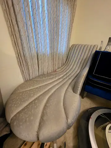 Comfortable grey fabric sofa  - good condition