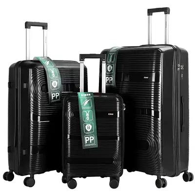 3-piece PP Hard Shell Luggage Set with 360° Wheels - Brand new