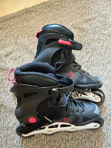 Roller blades adults black and red colour