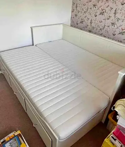 IKEA Hamnes day bed with 2 mattress and 3store