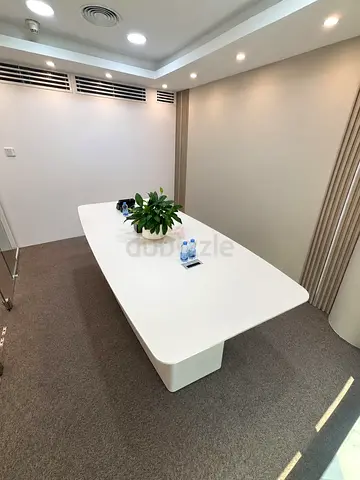 White Modern Conference/Meeting Table - Seats 6-8, excellent condition. Used only for 2 months