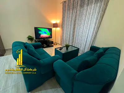 شقه فاخره ثاني ساكن غرفه وصاله مع بلكونه مفتوحه.كورنيش عجمان. مفروش بالكامل للإيجار الشهري✨الإيجار يشمل الفواتير والإنترنت وموقف