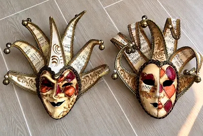 Pair of Decorative Italian Venetian Masks