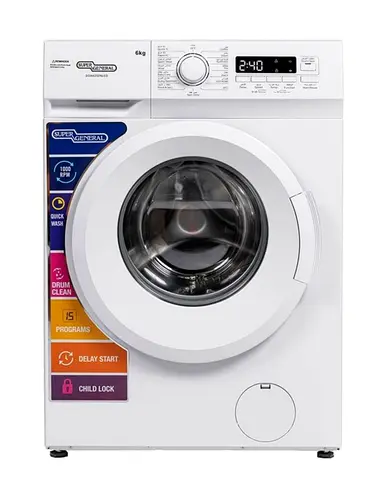 Front Load Washing Machine - 6kg, 1000 RPM, Digital Display