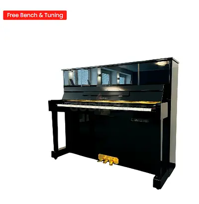 Upright Piano in Gloss Black – Free Bench & Tuning Included
