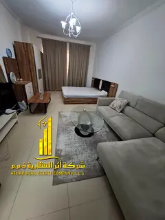 Luxury second-occupancy studio with separate kitchen and open view. Fully furnished. ✨ Ajman, Jasm