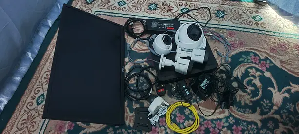 CCTV camera with Monitor set
