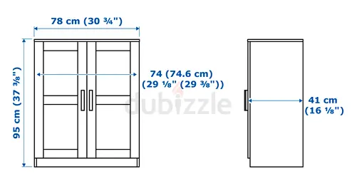 2Pcs black cabinet set