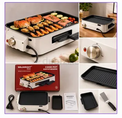 Electric Smokeless Grill & Griddle Combo — Used, Good Condition