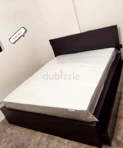 IKEA Malam king size 180×200cm bed frame with IKEA mattress and 2 big storage drawers underneath is