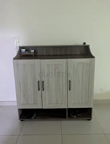 Large Wooden Shoe Cabinet / Shoe Rack for sale