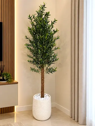 Tall Artificial Olive Tree in Decorative Pot 180 cm