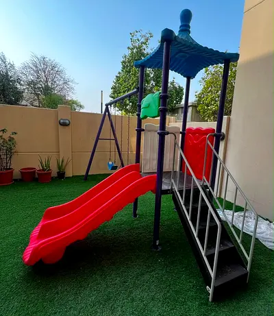 Outdoor Kids Playset with Slide and Swing - Good Condition