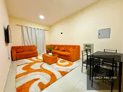 One bedroom and living room, newly furnished with elegant furniture, a distinctive balcony, central