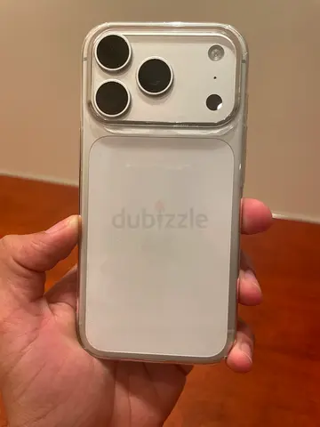 iPhone with clear case and MagSafe wallet (good condition)
