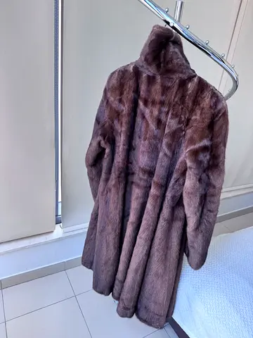 fur coat brown