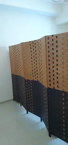 4-panel Woven Room Divider / Folding Screen - Good Condition