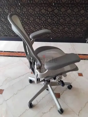 Herman Miller Ergonomic Mesh Office Chair with Adjustable Armrests and Lumbar Support