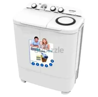 Portable twin-tub washing machine - semi-automatic, compact