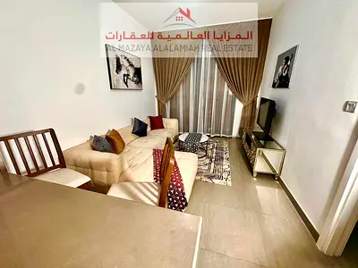 شقة غرفة و صالة مفروشة بالكامل في الزاهية الشارقة منطقة الممشي للايجار شهري مع انترنت