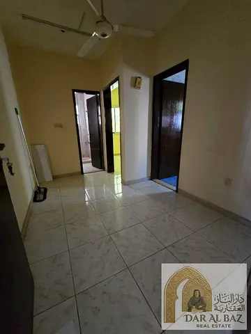 For annual rent in Sharjah Al Butina area One bedroom and living room with a very suitable size and