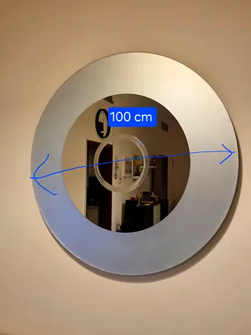 Round Decorative Wall Mirror 100 cm