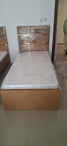 Single wooden bed frame with mattress - good condition