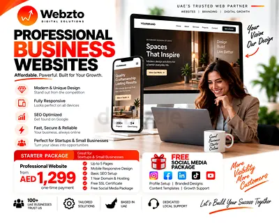Professional Business Website Design | AED 1,299