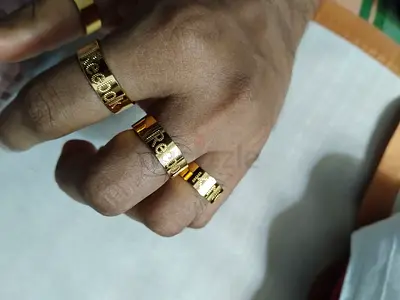 Gold-tone puzzle/stacking ring set (adjustable)
