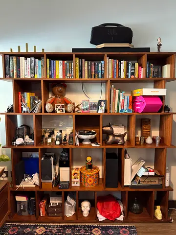 Large wooden bookshelf