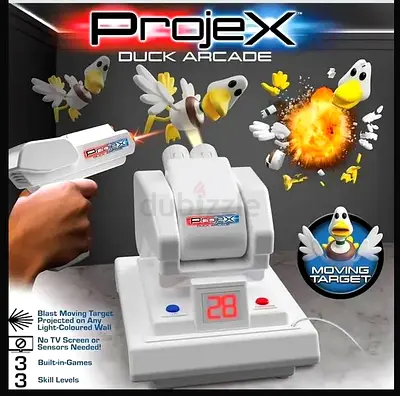 Projex Duck Arcade Laser Shooting Game with Moving Targets