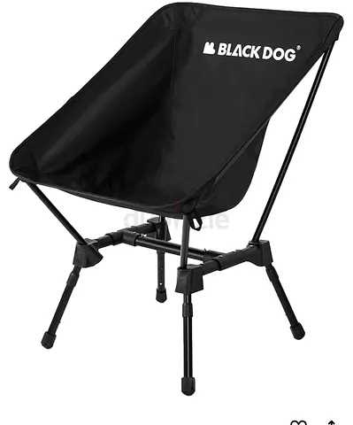 Camping Chair -Lightweight Portable Camping Chair - Black Dog