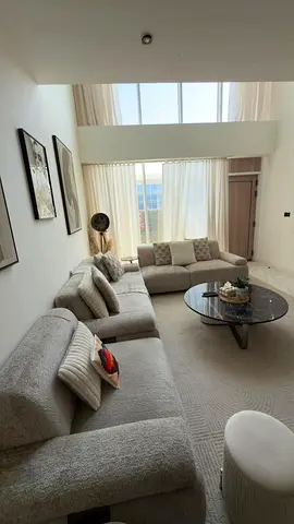 Spacious Fabric Sofa Set with Coffee Table -