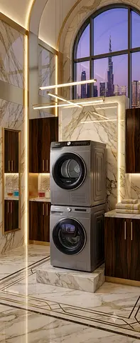 Samsung Black Stackable Washer & Dryer Set – Latest Wi-Fi Model, Very Good Working