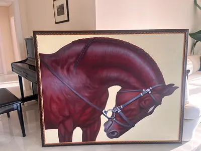 Handmade oil horse painting