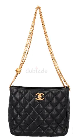 Chanel 23C Crush Hobo / Black Quilted Leather Shoulder Bag- Gold Hardware (with ORIGINAL INVOICE)