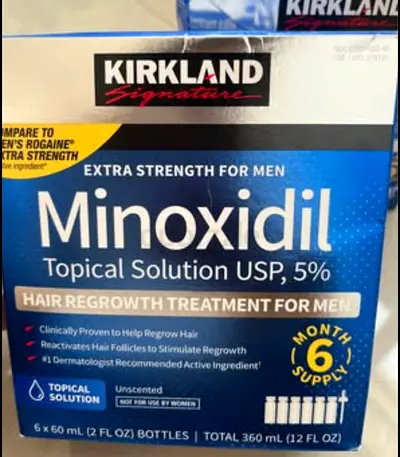 11-Piece Kirkland Signature Minoxidil 5% Extra Strength Hair Regrowth Treatment 60ml for Men