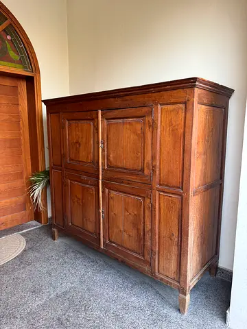 Solid teak wood cabinet wardrobe closet shelf shelving